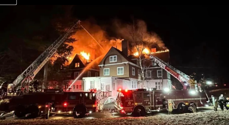 Firefighters battle blaze in Whitinsville