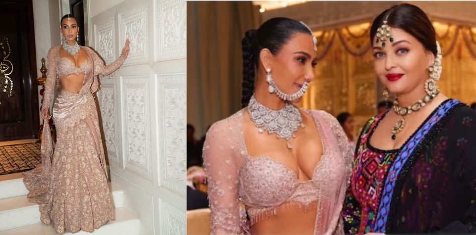 Kim Kardashian Looks Stunning and Elegant in Indian Attire