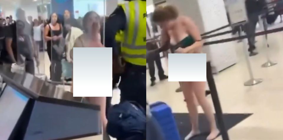 Viral Video: Naked Woman's Airport Chaos and Sex Demand